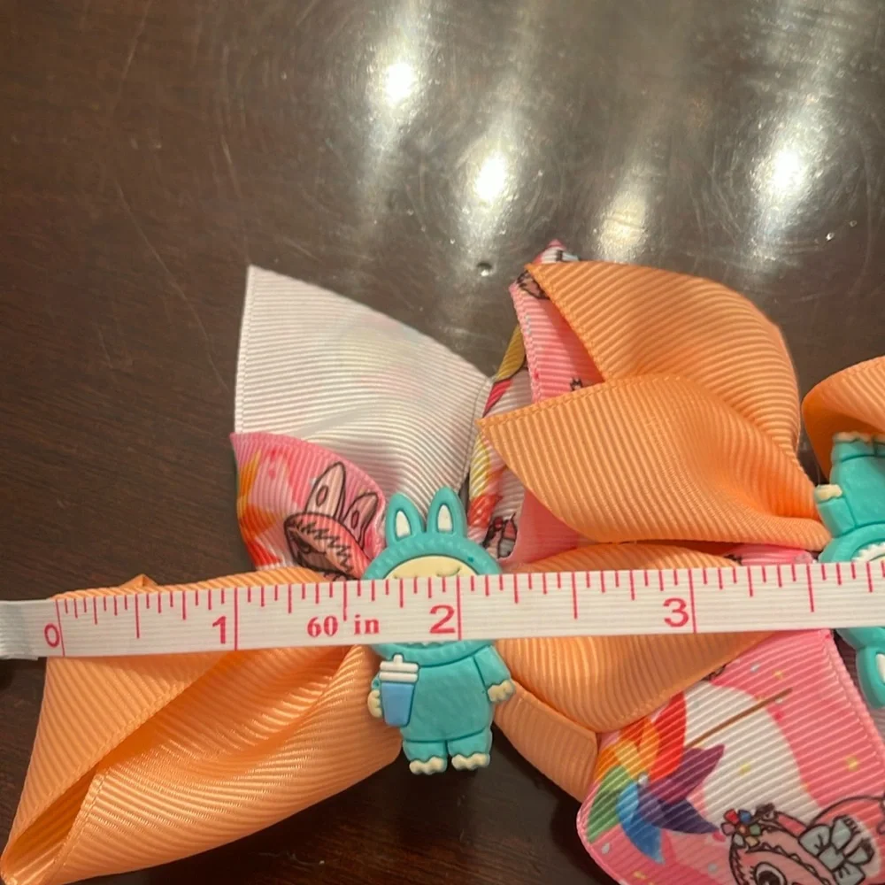 Colorful labubu monster Cartoon Hair Bows nwt set of two